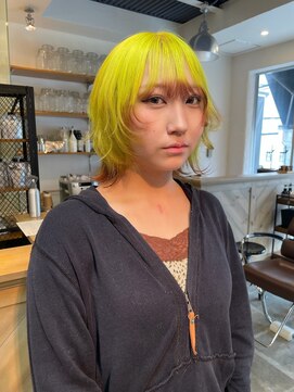 チックタック モーガン エアライン(TICK-TOCK MORGAN airline) layer×neon green