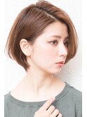 アシメショートエアリーショートグレージュナチュラルボブ