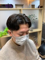 マインド サイトー ヘア アンド スパ mind saito hair&SPA&nbsp;センターパートマッシュ×ローツーブロック