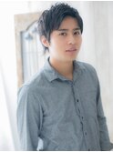 ワイルドアップバング★黒髪ネオウルフM