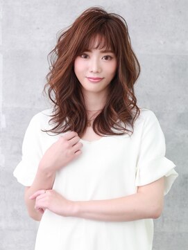 ソシエ アヴェダ さいたま新都心店(SOCIE AVEDA) フェザーバング/ゆるふわロング ［さいたま新都心駅/髪質改善]