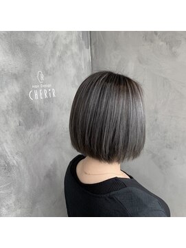 シェリール(CHERiR) 立体感アッシュグレーバレイヤージュ☆ブリーチ2～3回以上