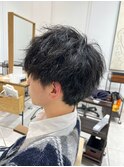 刈らないマッシュ×ツイストスパイラルパーマ
