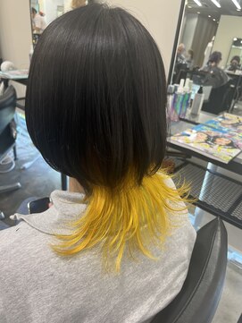 ゲーム 原宿店(GAME) ダブルカラーオレンジベージュカラーケアブリーチ韓国ハイトーン