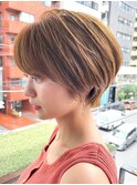 30代40代大人女性/前髪ありショートボブ/ショートヘア/髪質改善