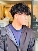ハイライト/マッシュパーマ/ウルフ/アッシュブラック