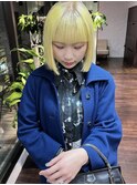 ボブ/ダブルカラー/ケアブリーチ/ブロンド/梅田/大阪