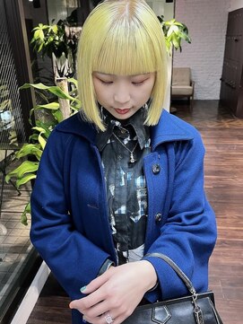 クペウ アエレ(cope'u aele) ボブ/ダブルカラー/ケアブリーチ/ブロンド/梅田/大阪