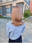 ダブルカラー外ハネボブインナーカラーハイライトケアブリーチ