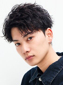 オーシャントーキョー 原宿(OCEAN TOKYO) アップバングメンズツイストスパイラルパーマツーブロック