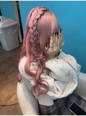 髪リボン編みたらし