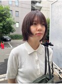 CAF FUKO レイヤーボブ/ウルフ/ピンクブラウン/大阪心斎橋