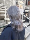 ダブルカラー/黒髪/ボブルフ/ネビージュ/原宿/前髪/シルバー