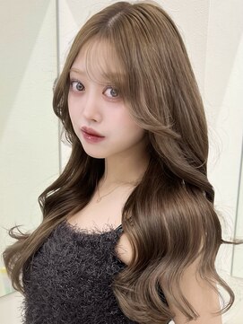 アイトーキョーエス 渋谷(AI TOKYO S) ブリーチなしダブルカラーヘーゼルベージュ透明感カラーくびれ