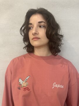 ソルト 舞鶴店(Salt) ボブパーマ/大人ボブ/コテ巻きパーマ/パーマ/グレージュ