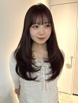 チル 福井駅前店(Chill)&nbsp;福井透明感カラーピンクブラウンレイヤーカット韓国ヘア髪質改善