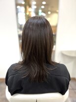 モア 下通店(MORE) セミロングレイヤー/オリーブブラウン