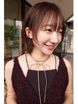 クラン バイ ヘッドライト 栄店(clan by HEADLIGHT)&nbsp;顔まわりレイヤー/ウォームブラウン/外はねウルフボブ/栄