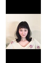 ダンス(dance)&nbsp;セレブモデル風♪ショートバング◎セミディ♪ロブ