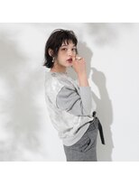 ユニカ バイ ベル 吉祥寺(unica by Belle)&nbsp;大人かわいい ダークカラーのセミウエットボブ