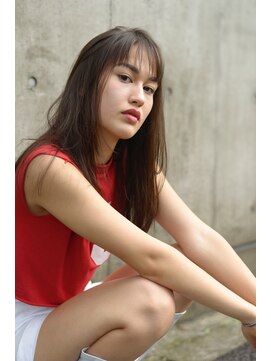 アイナヘア(aina HAIR) straight hair with see thorough bangs