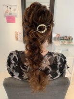 花嫁編みおろし　結婚式　パーティー　二次会ドレス　ブライダル