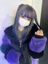 バド(Bud) silver blue purple two-tone