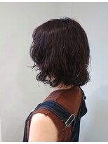 ユール(JUHL)&nbsp;ボブパーマ□ダークチェリーカラー