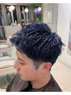 アース オーセンティック 三鷹店(EARTH Authentic) メンズカット×ネイビーカラー