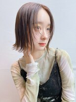 アイティーバイアルバム 松戸店(IT by ALBUM) 外ハネボブ_アースカラーくびれヘアツートンカラー_28858