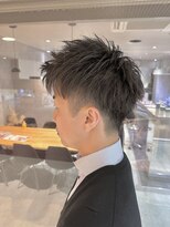 アイディール 心斎橋店(:ideal) 20代30代40代メンズビジネスツーブロックアッシュブラック