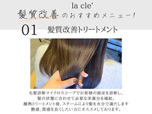 髪の状態に合わせて栄養を補修。髪質改善トリートメントで艶髪に