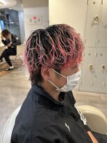 サロンドジョー(salon de joe)&nbsp;ピンクカラーハイライトハイトーンカラーケアブリーチ