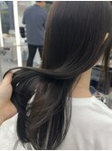 ◎ 美髪カールシアーカラーオリーブグレージュロングセミディ
