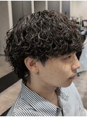 メンズマッシュ　波巻きスパイラルパーマ