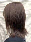 大人可愛い20代30代40代 切りっぱなし外ハネボブ ブラウンカラー