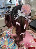 成人式ヘアセットツインテカール