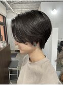 大人ナチュラル 丸みショートボブ さらっとまとまるショート