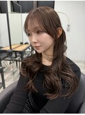レイヤーカット×チョコレートブラウン