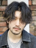 ルーシー 川越(LUCEY)&nbsp;センターパートフェザーパーマシャドウパーマメンズパーマ