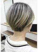 くびレイヤー グレーベージュ 白髪染め 白髪ぼかし 髪質改善