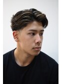 30代40代73分けビジカジ爽やかアップバング刈り上げ