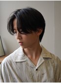 フェザーパーマ/ニュアンスパーマ/センターパート/メンズ/眉毛