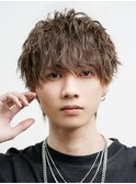 波巻きパーマシャドウパーマラウンドマッシュ