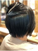  髪質改善トリートメント★艶感グレージュ白髪染めショート