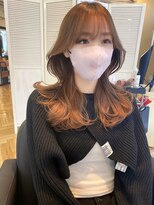 韓国くびれミディアム\シースルーバング