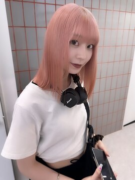 ペレ 渋谷(PELE) kya113斜めバング/グレージュカラー/デザインカラー/渋谷/渋谷駅