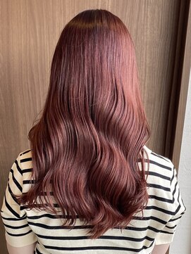 ミルヘアデザイン(mil hair design) ダブルカラーピンクベージュベージュカラーケアブリーチレイヤー