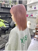 韓国風《ピンクブラウン》ハイトーン/ケアブリーチ/ダブルカラー
