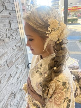 アヴァンス 深井店(AVANCE.) 成人式アレンジ×ヘアアレンジ×編み下ろし